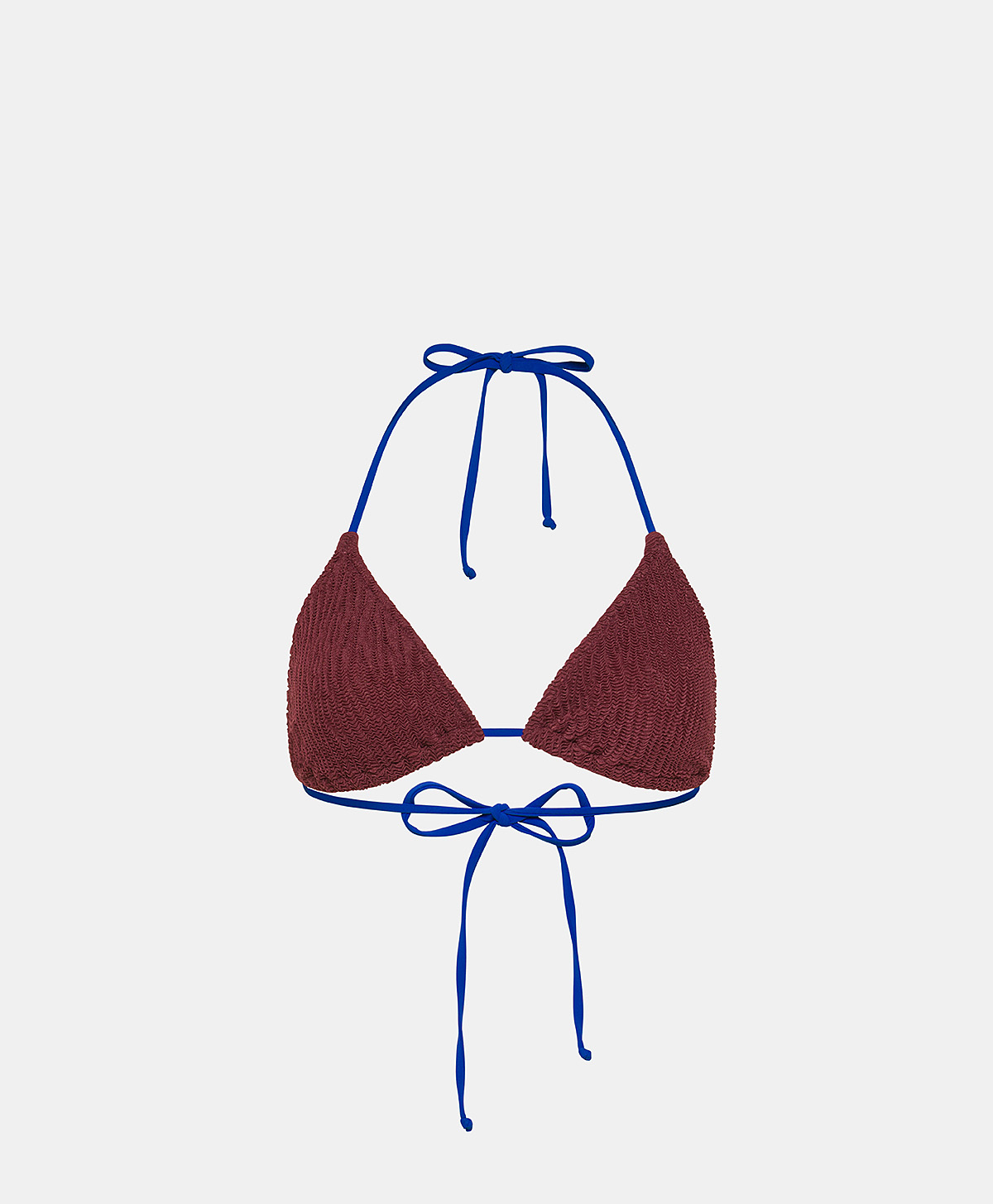 MARINE TOP IN GOFFERED LYCRA - BORDEAUX - Beachwear - Momonì