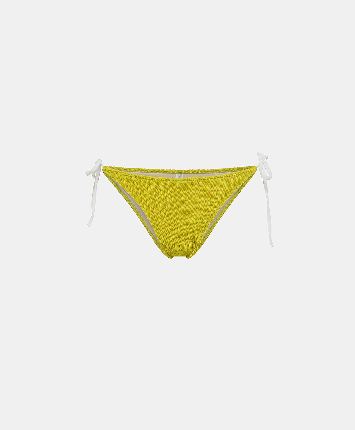 MALENE SLIP IN GOFFERED LYCRA - LIME GREEN - Beachwear - Momonì