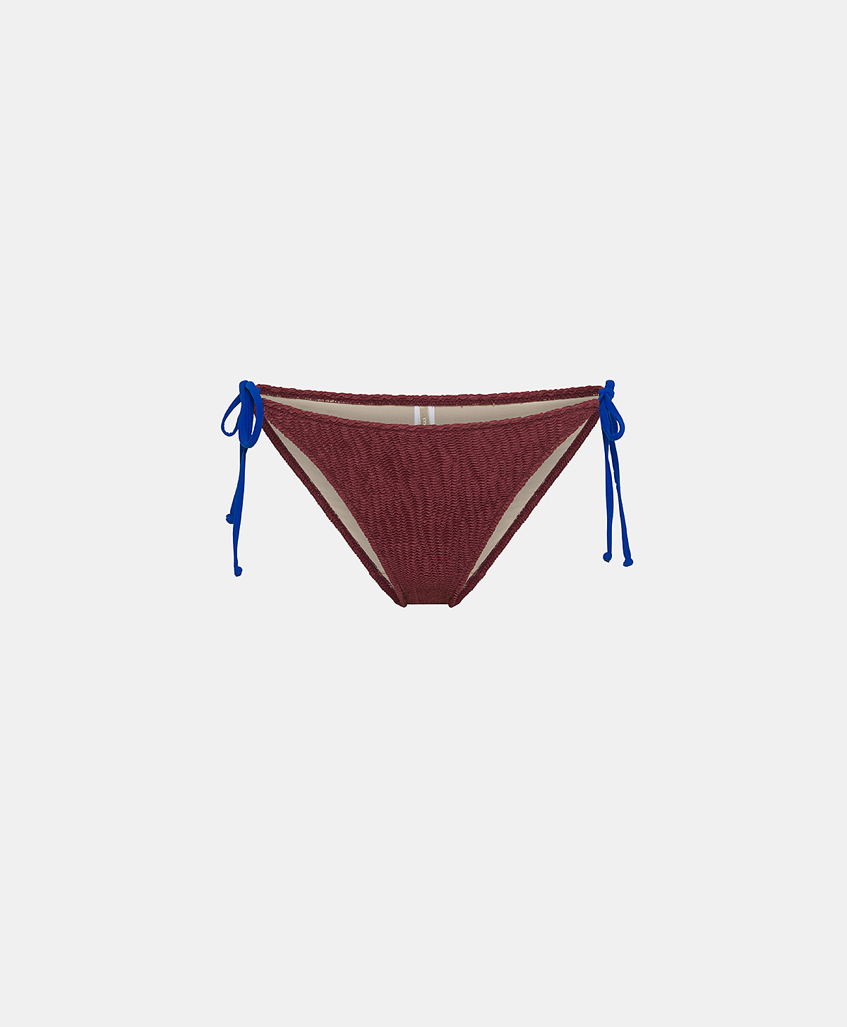 MALENE SLIP IN GOFFERED LYCRA - BORDEAUX - Beachwear - Momonì