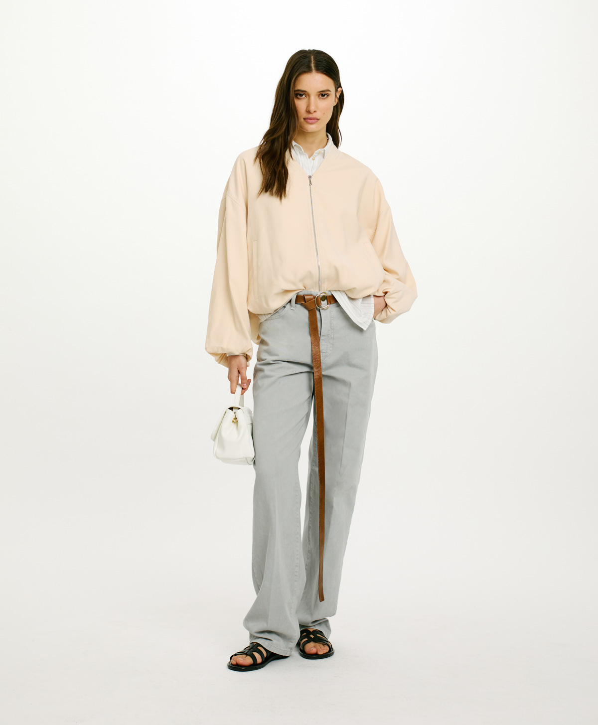 GIACCA OSLO IN GABARDINA DI VISCOSA - CREMA - Clothing - Momonì