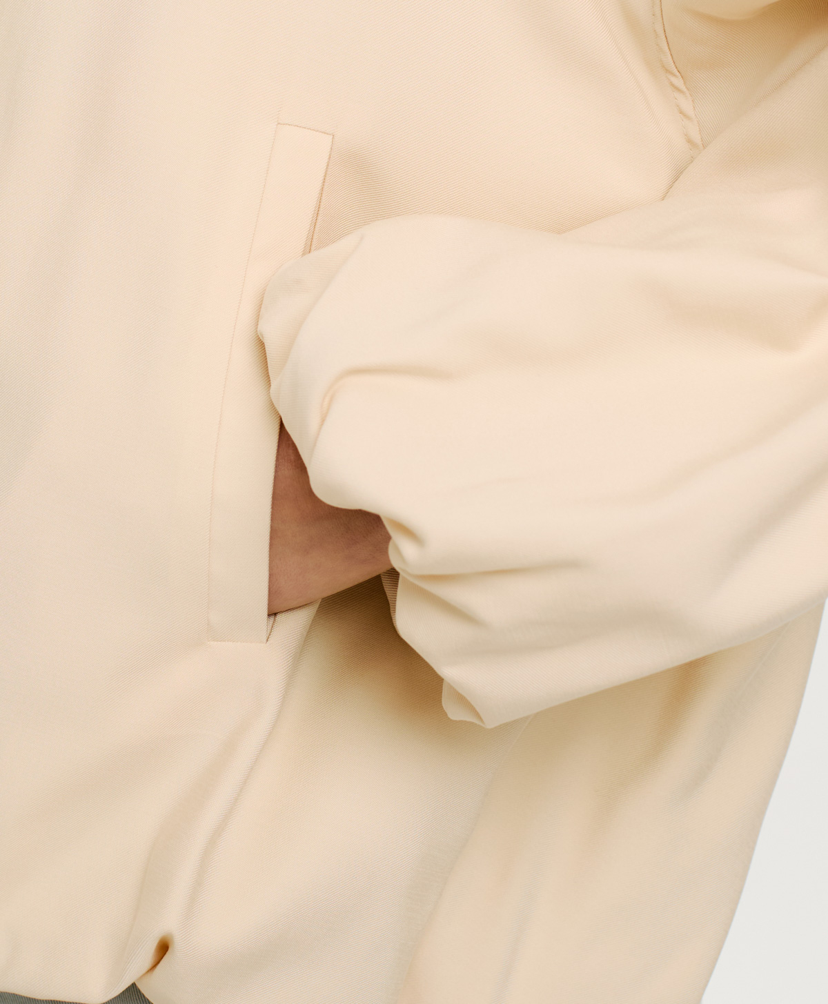 OSLO JACKET IN VISCOSE GABARDINE - CREAM - Momonì