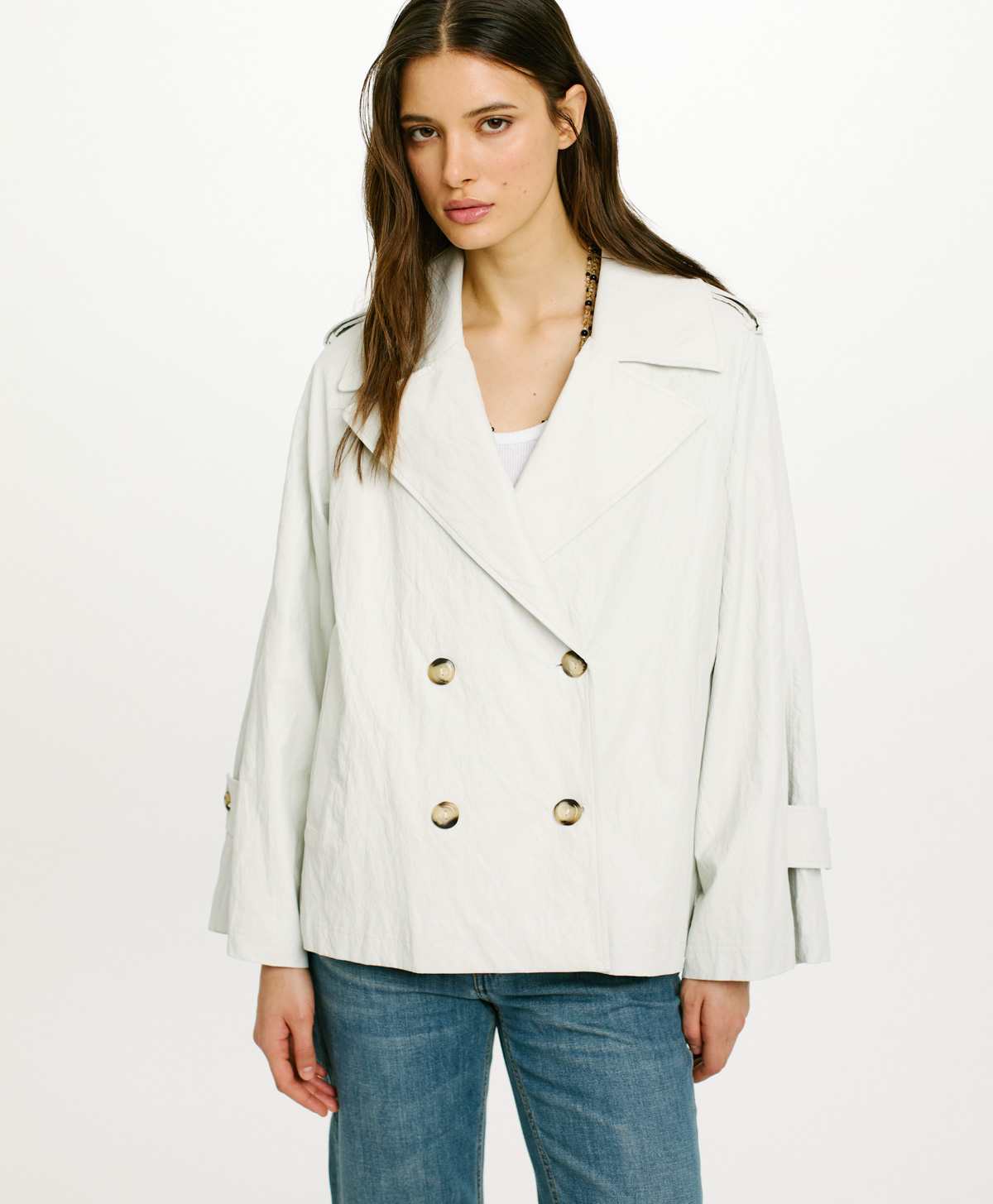 GIACCA BERLINO IN FAUX LEATHER - BIANCO - Clothing - Momonì