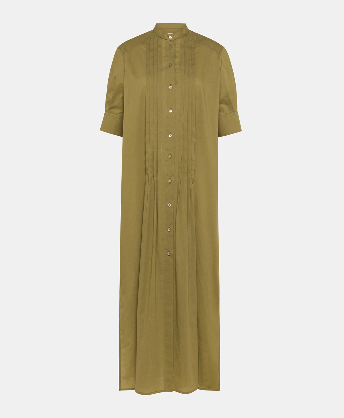 SEAN DRESS IN COTTON VOILE - AVOCADO - Clothing - Momonì
