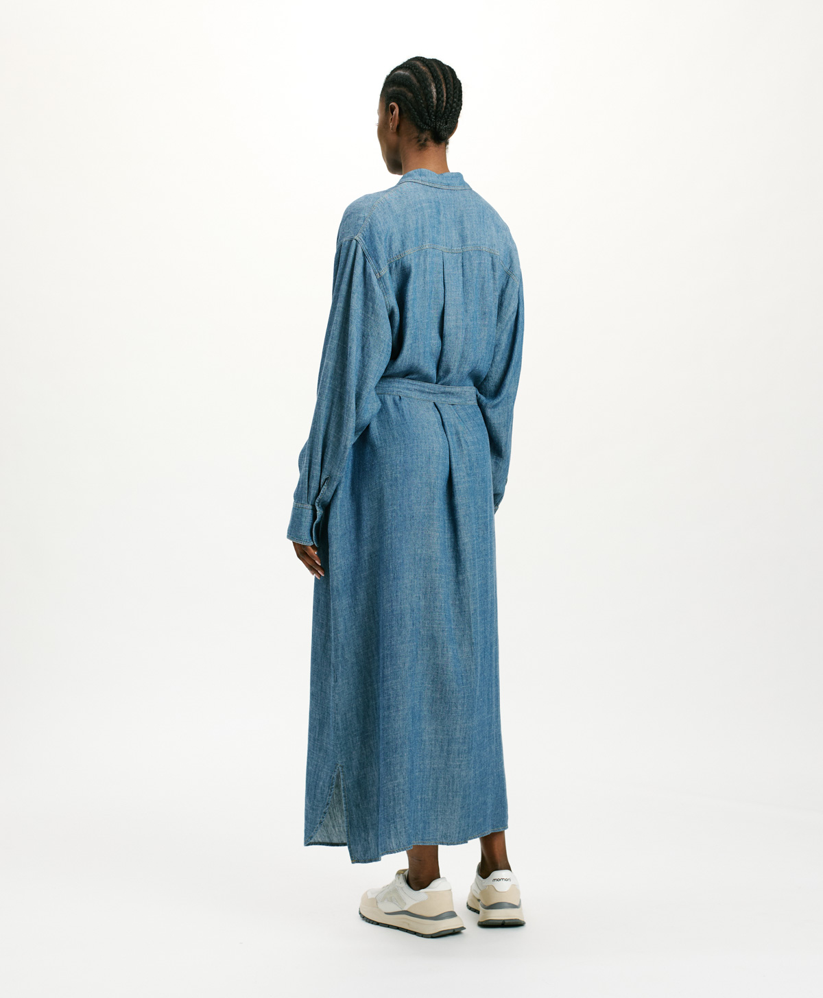 LAPARUS DRESS IN STONEWASHED CHAMBRAY - BLUE JEANS - Momonì