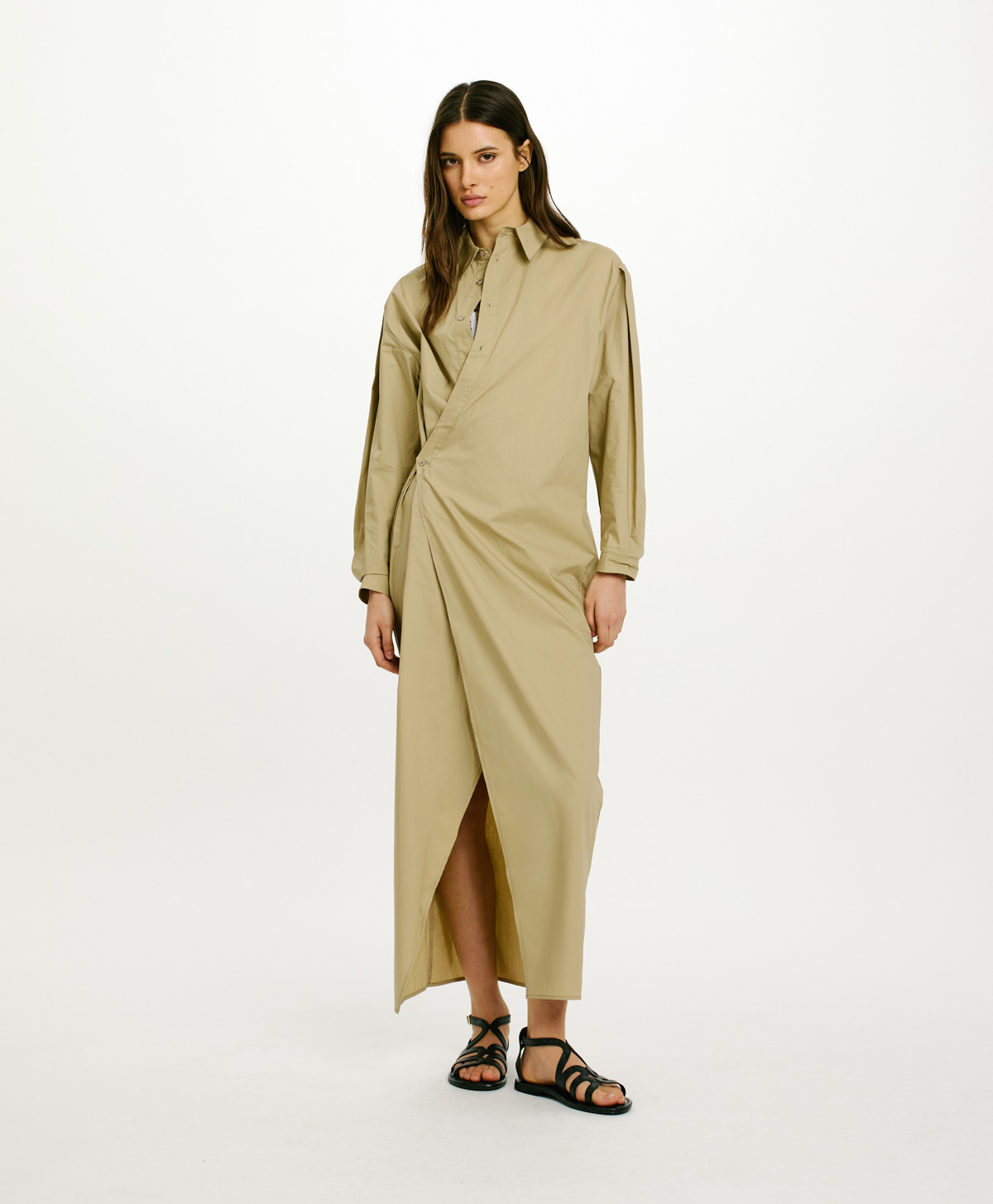 VESTITO LARISSA IN POPELINE DI COTONE - SAFARI - Clothing - Momonì