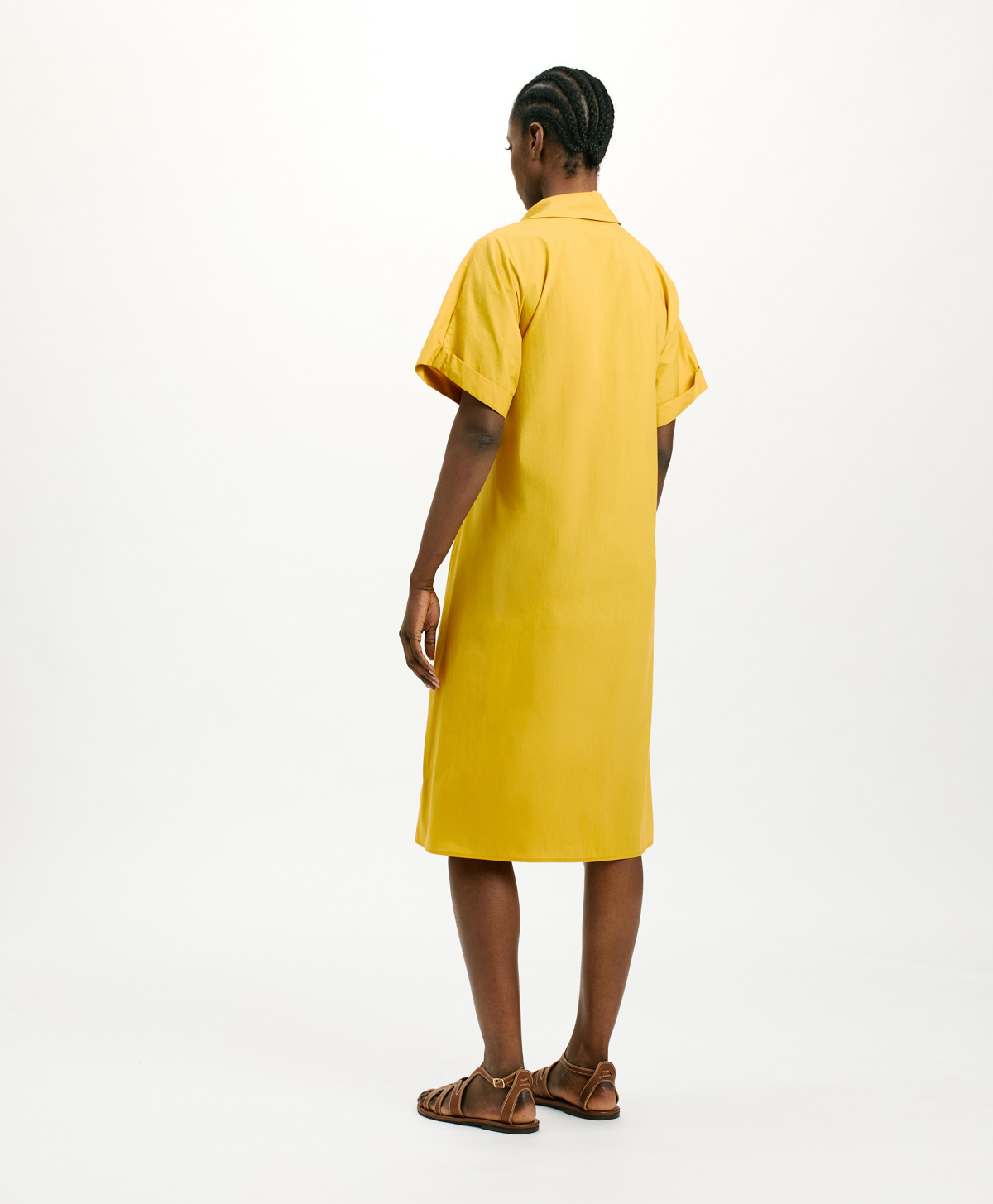 ROBE PARA EN POPELINE FERME - JAUNE - Momonì