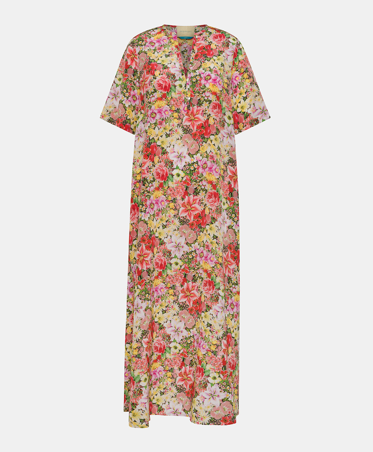 PENELOPE DRESS IN PRINTED CREPE DE CHINE - MULTICOLOR PINK - Clothing - Momonì
