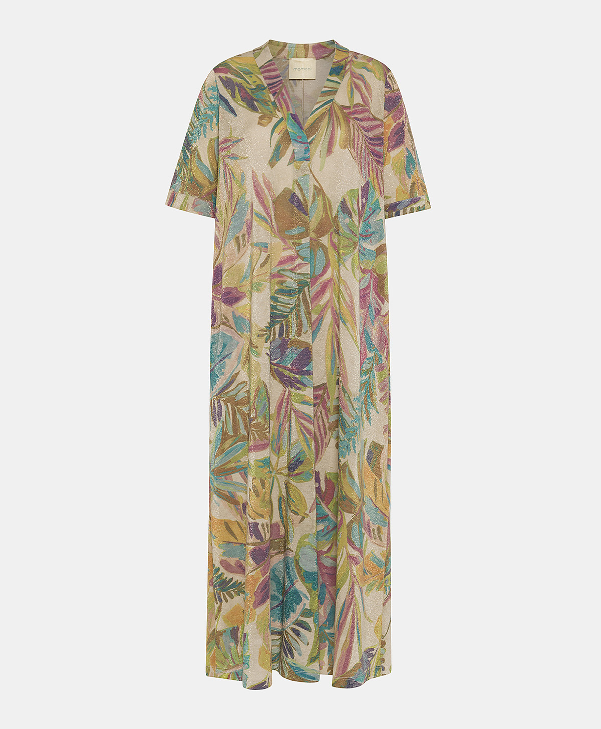 ALTAMURA DRESS IN PRINTED LUREX JERSEY - MULTICOLOR AQUAMARINE - Clothing - Momonì