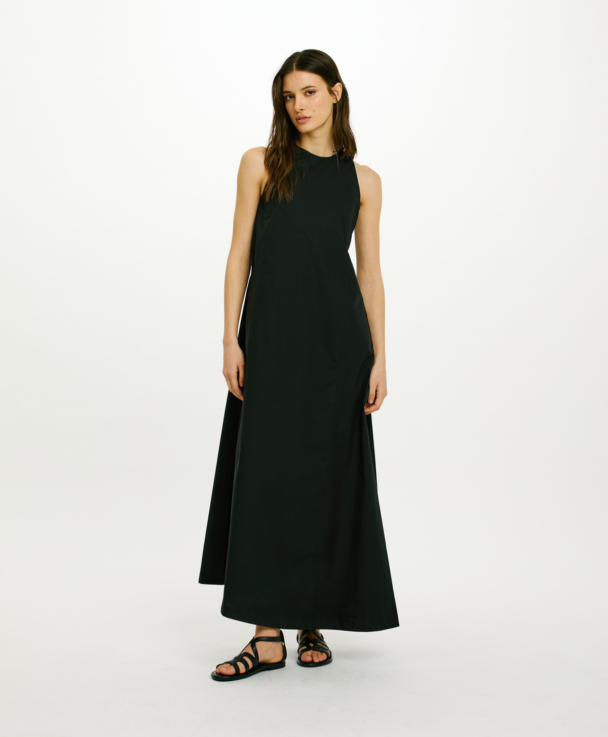 VESTITO ZACINTO IN POPELINE DI COTONE - NERO - Clothing - Momonì