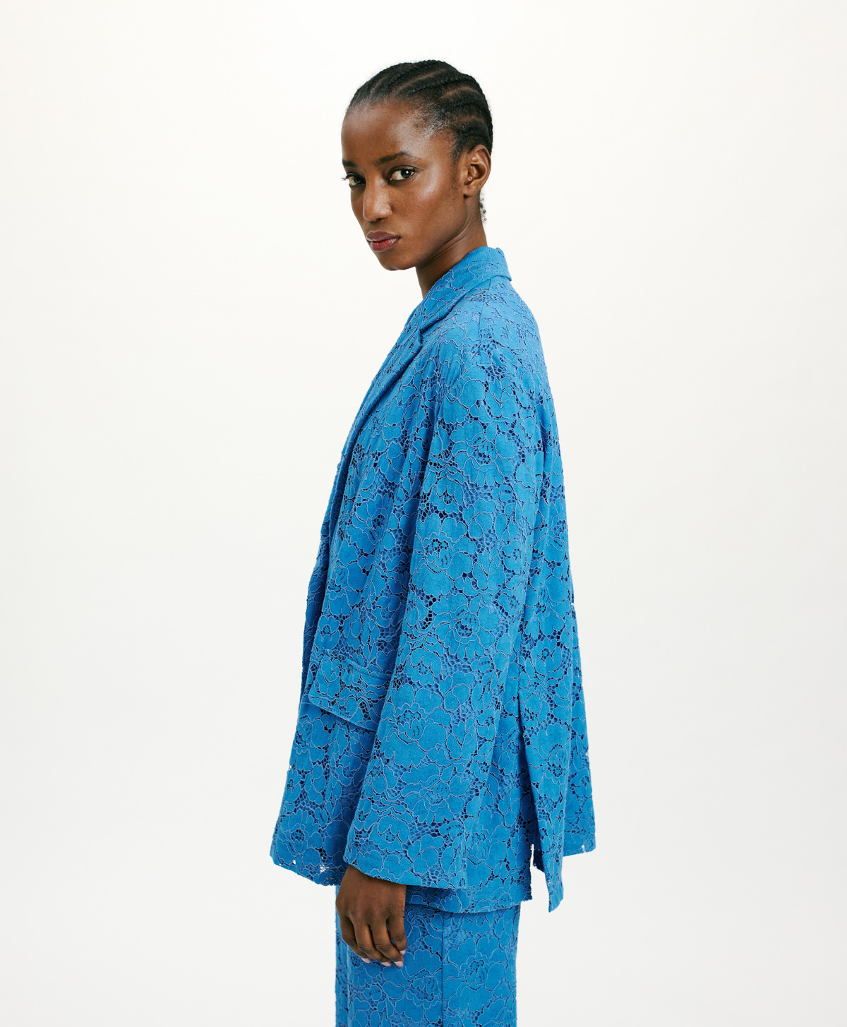 GIACCA JATOBA IN PIZZO - COBALTO - Clothing - Momonì