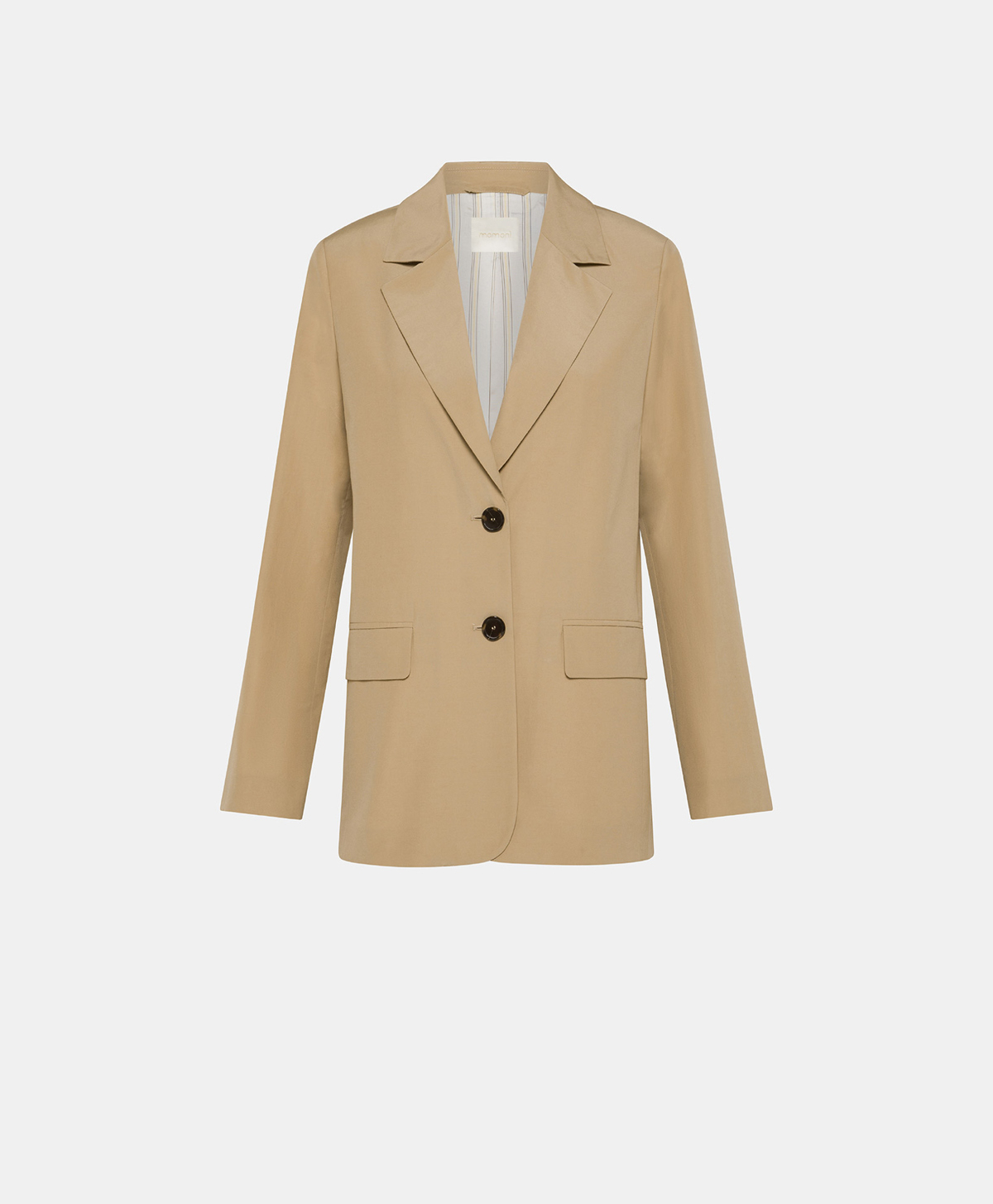 MADISON JACKET IN CRINKLE COTTON - CAMEL - Clothing - Momonì