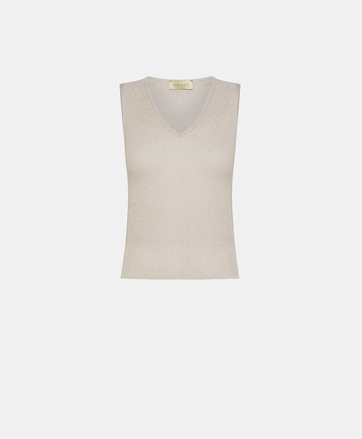 IXORA TOP IN VISCOSE AND LUREX - WHITE PLATINUM - Clothing - Momonì