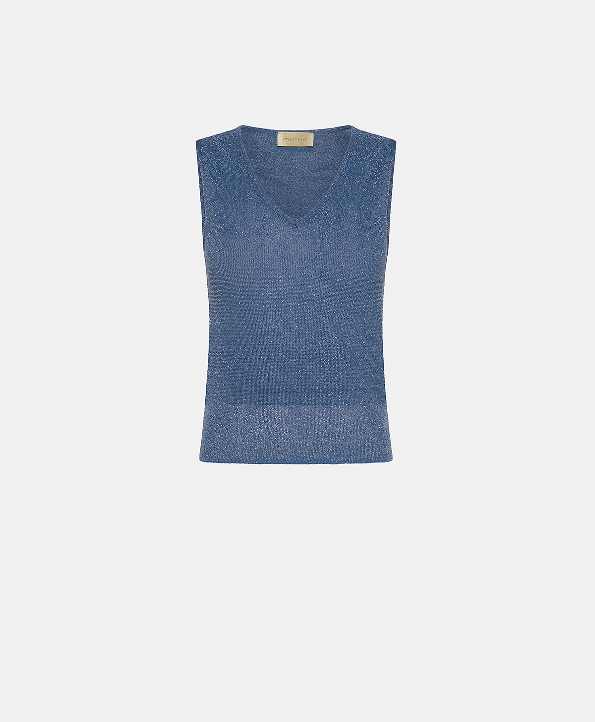 IXORA TOP IN VISCOSE AND LUREX - SKY BLUE - Clothing - Momonì
