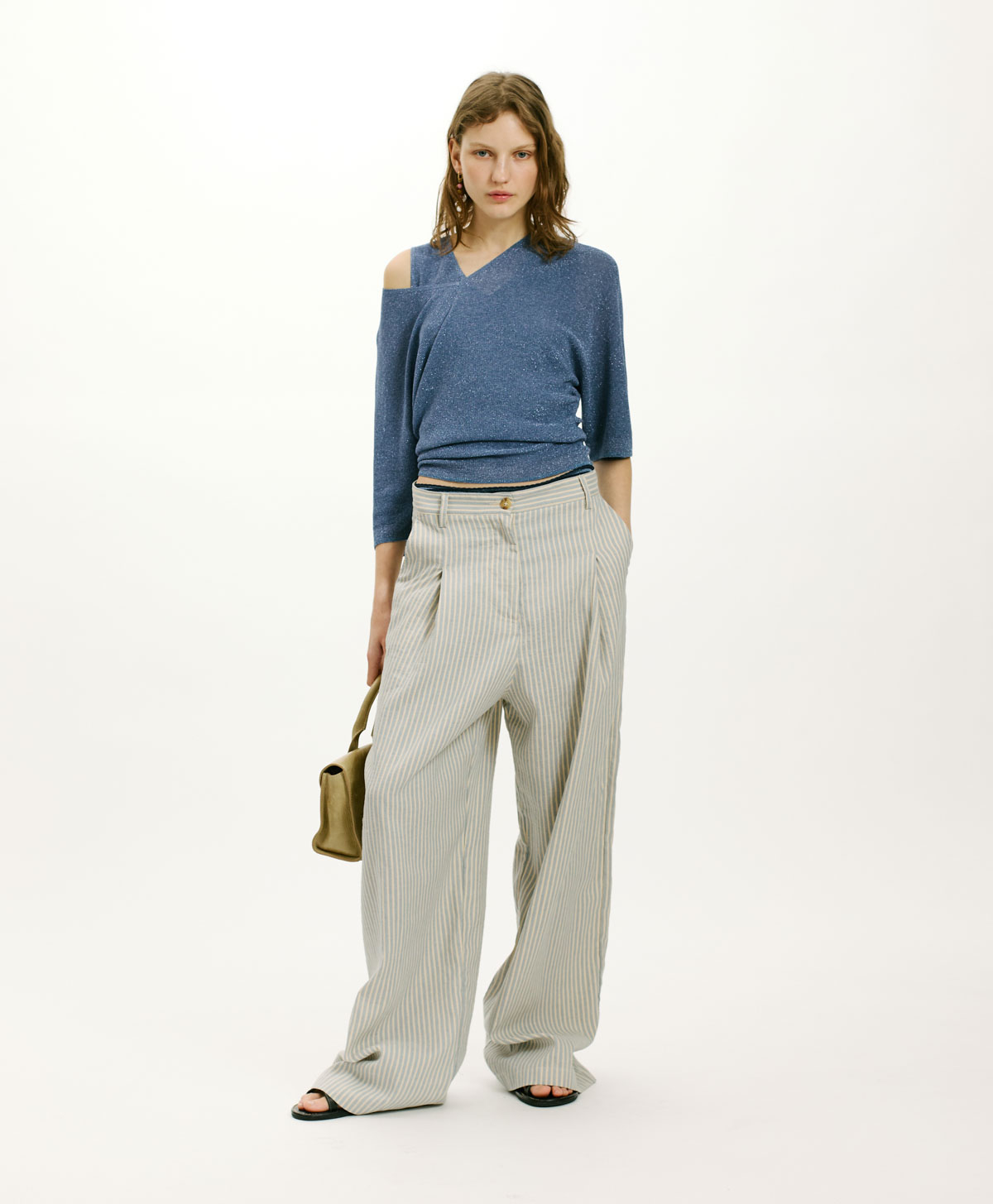 BLAS SWEATER IN VISCOSE AND LUREX - SKY BLUE - Clothing - Momonì