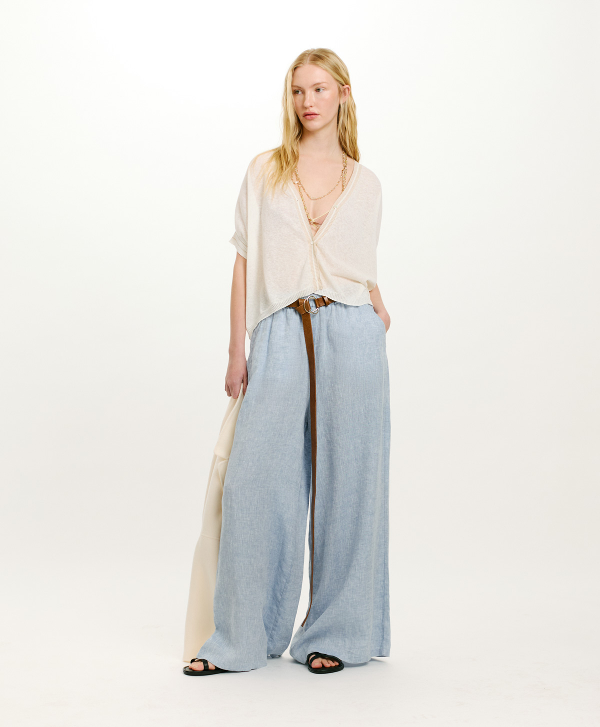 TRICOT PRIPRIOCA EN COTON ET LIN - BLANC - Clothing - Momonì