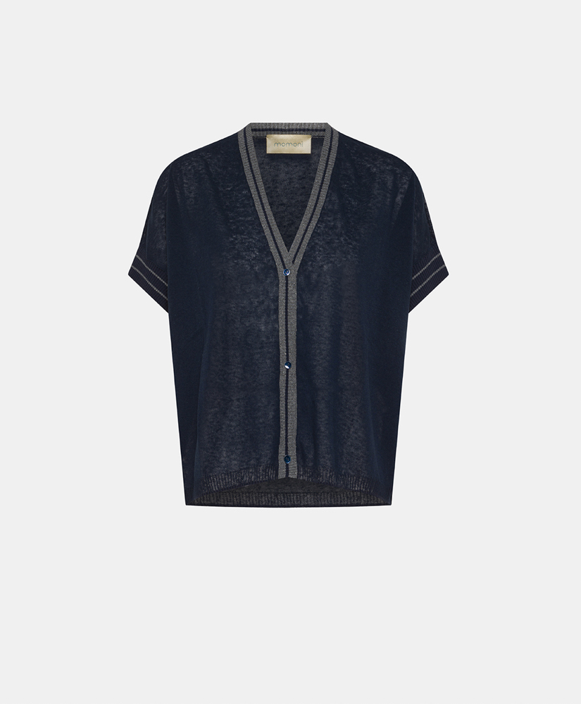 TRICOT PRIPRIOCA EN COTON ET LIN - BLEU - Clothing - Momonì