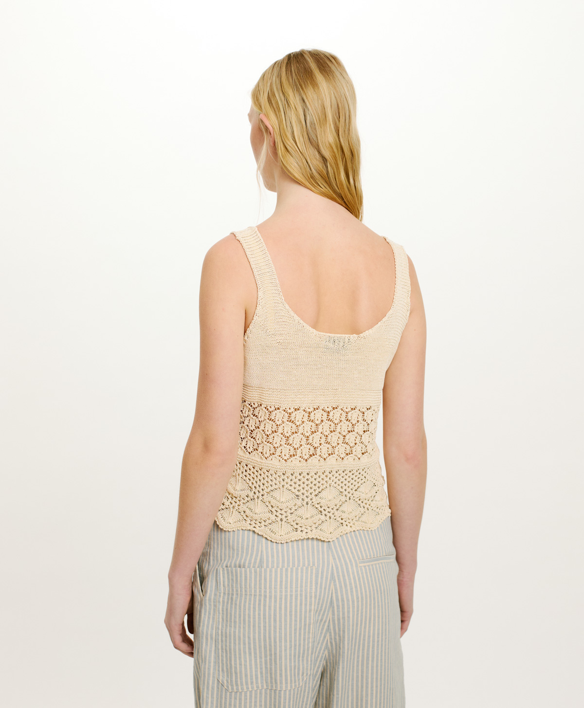 JERSEY JAIME DE CROCHET - CREMA - Momonì