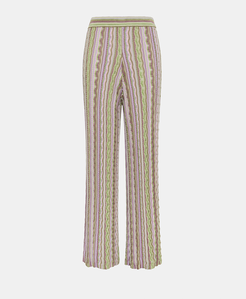 AREPAS MULTISTRIPED KNIT PANTS - MULTICOLOR LILAC - Clothing - Momonì