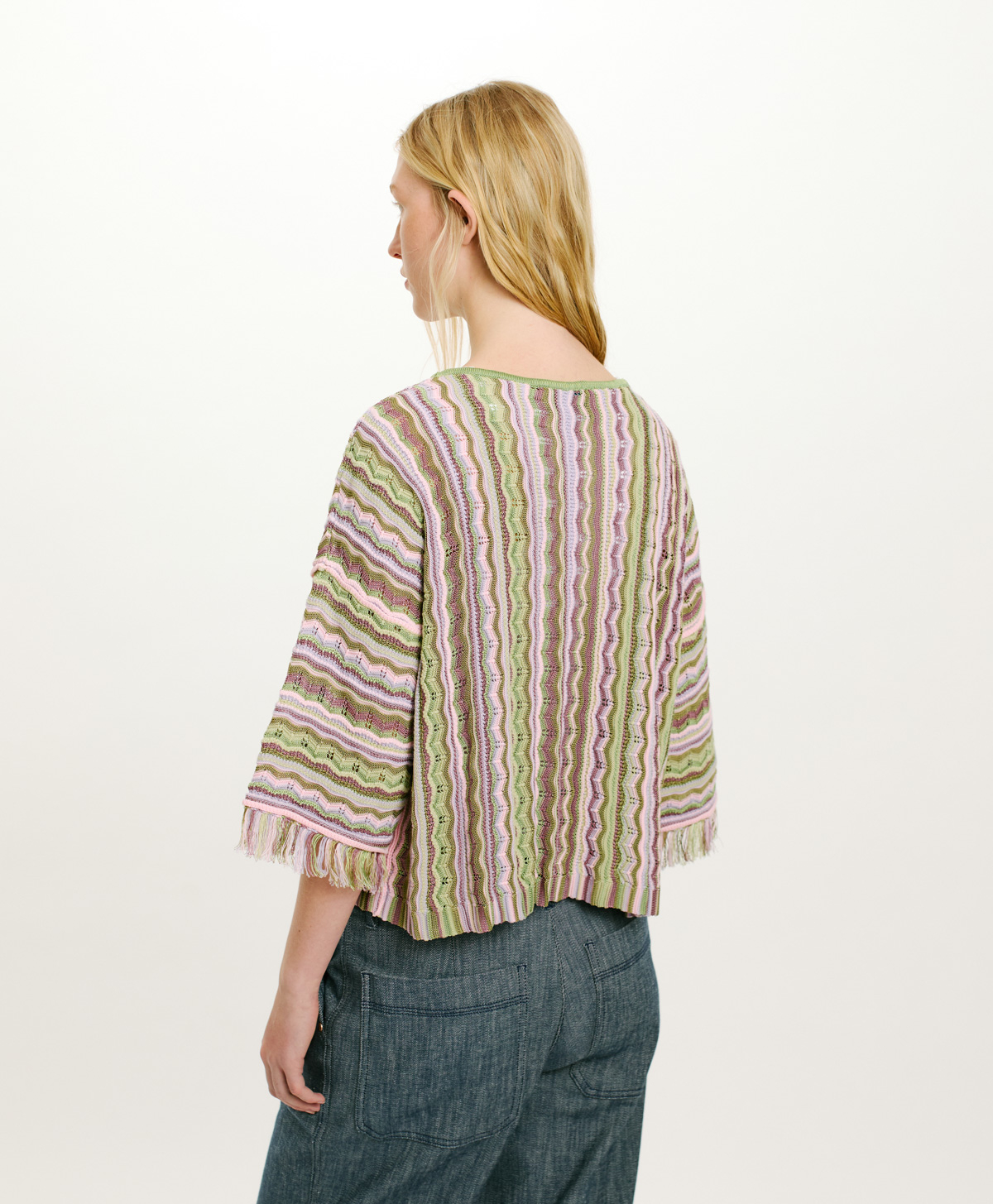 JERSEY ITU MULTIRAYAS - MULTICOLOR LILA - Momonì