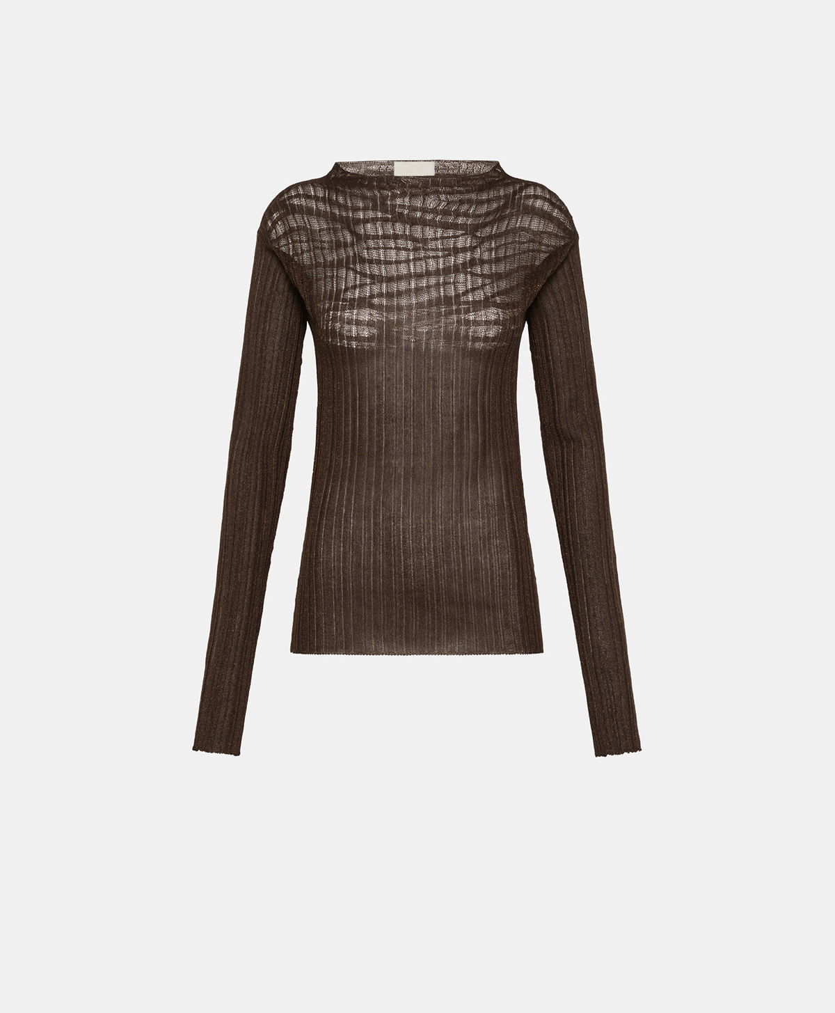 VIGO SWEATER IN DEGRADE RIB KNIT - BROWN - Clothing - Momonì