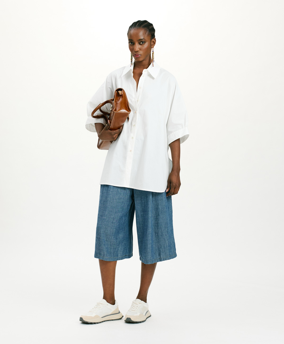 PANTALONI FUERTE IN CHAMBRAY STONEWASHED - BLU JEANS - Clothing - Momonì