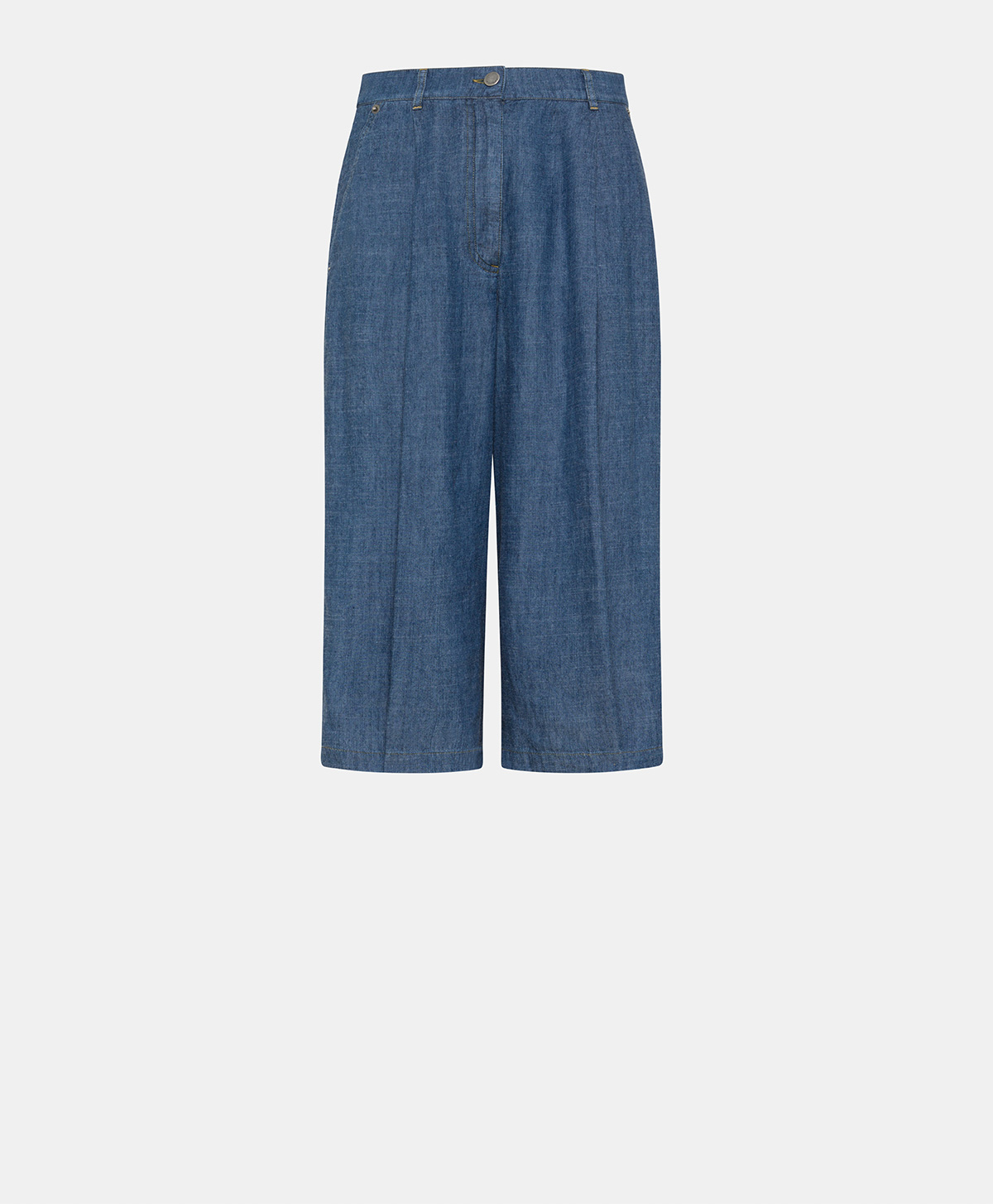 PANTALONI FUERTE IN CHAMBRAY STONEWASHED - BLU JEANS - Clothing - Momonì