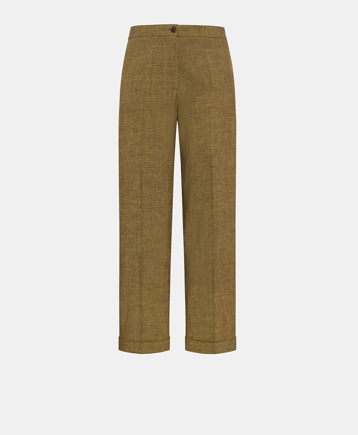 PANTALONI THIAGO IN VISCOSA E LINO - OLIO - Clothing - Momonì