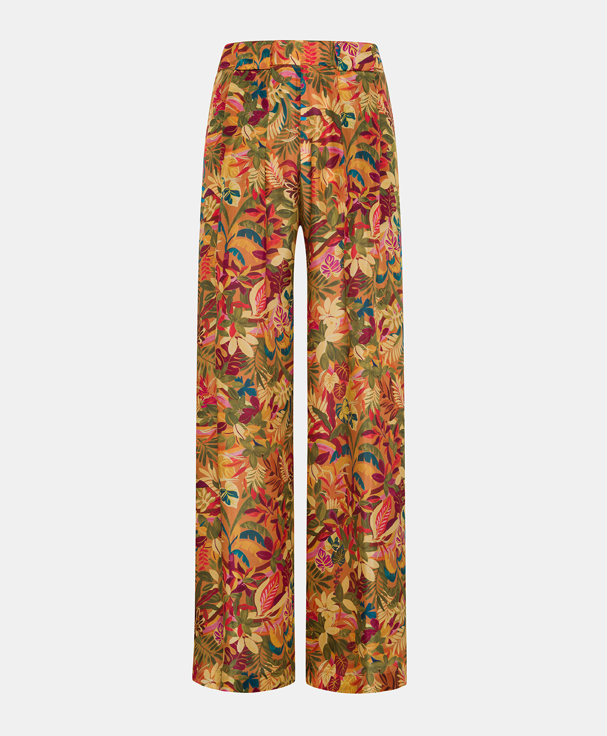 ASPEN PANTS IN PRINTED HABUTAI SILK - MULTICOLOR ORANGE - Clothing - Momonì
