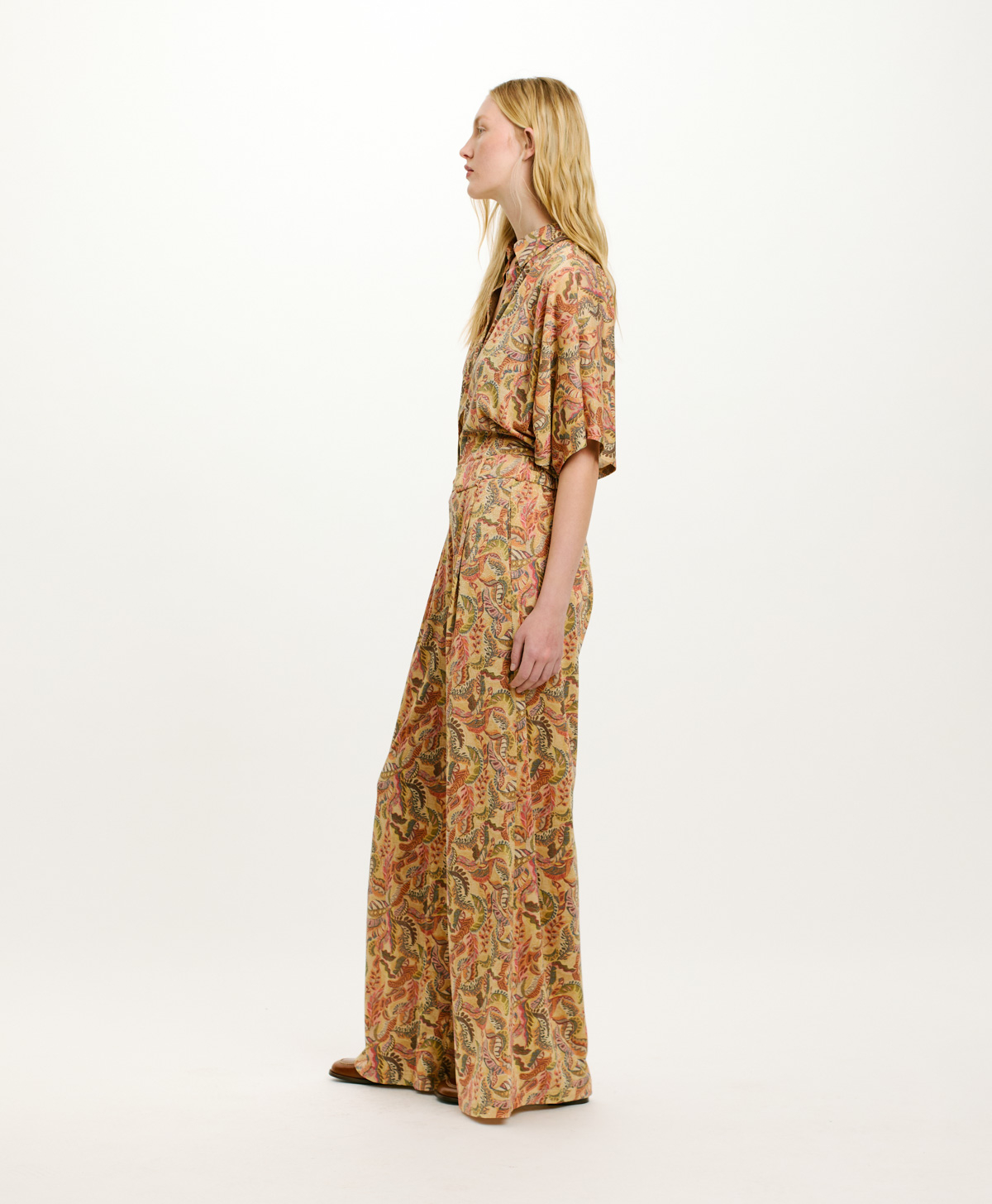 PANTALON ASPEN EN JERSEY LUREX IMPRIMÉ - MULTICOLORE MAGENTA - Momonì