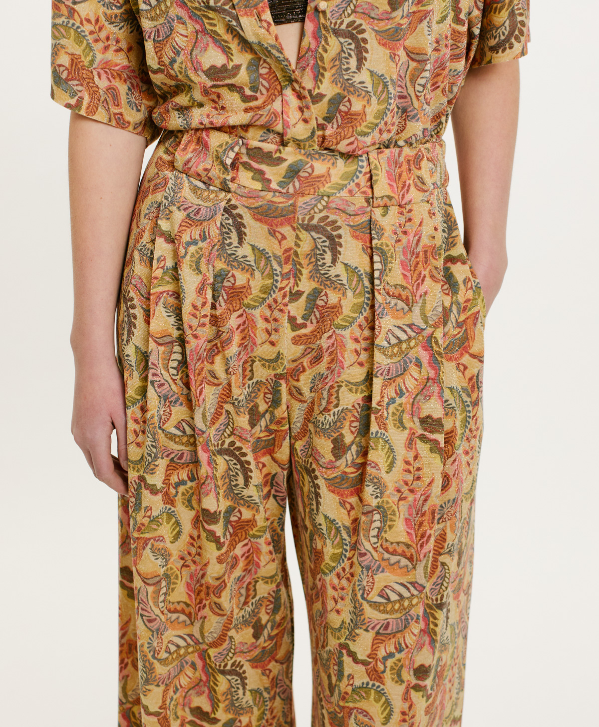 PANTALON ASPEN EN JERSEY LUREX IMPRIMÉ - MULTICOLORE MAGENTA - Momonì