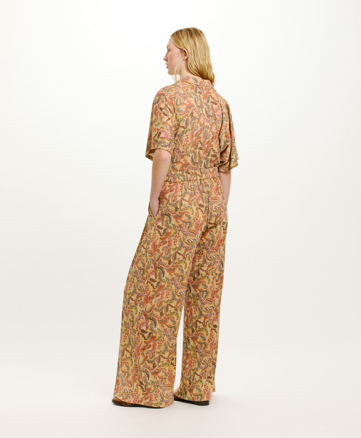PANTALON ASPEN EN JERSEY LUREX IMPRIMÉ - MULTICOLORE MAGENTA - Momonì