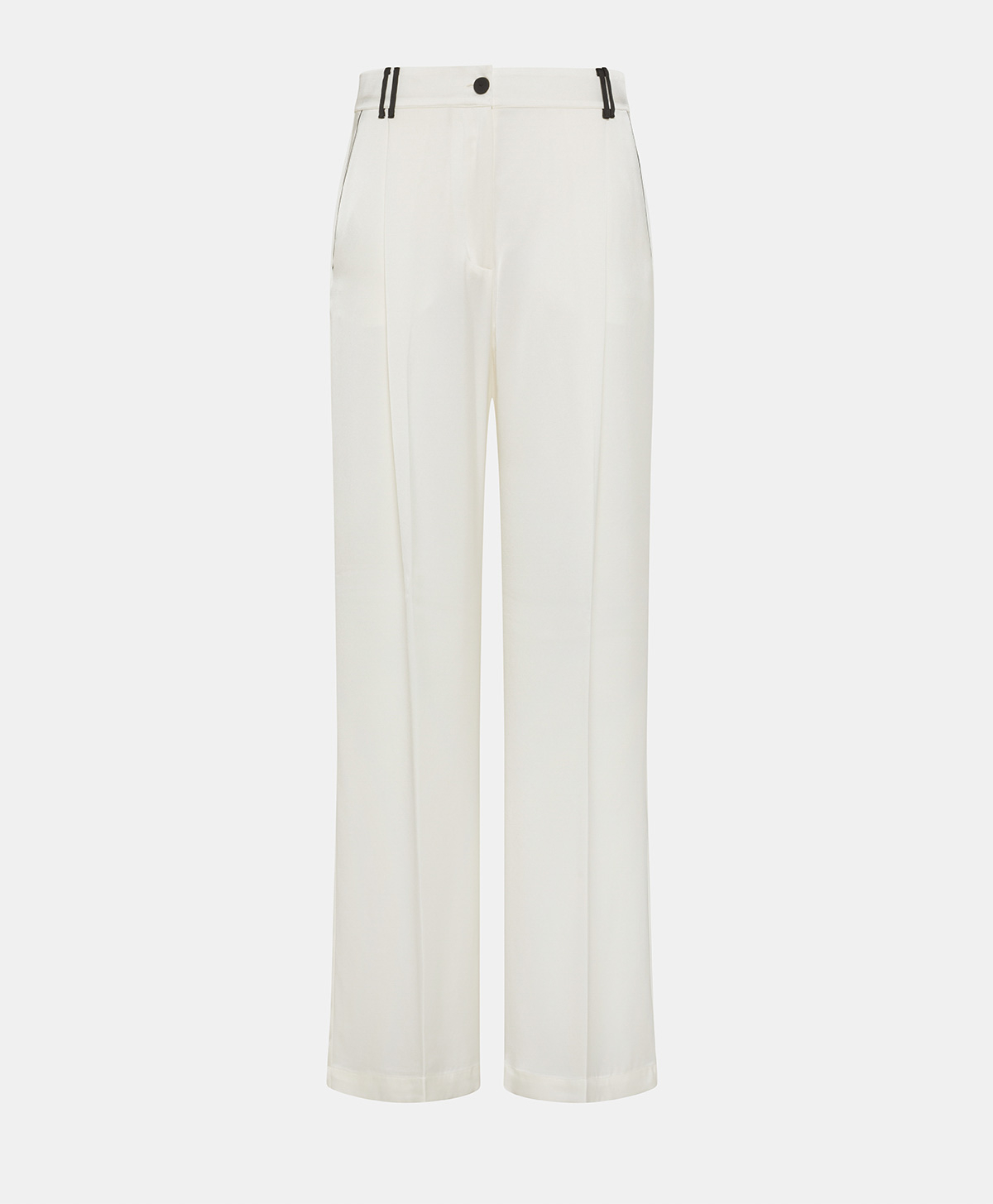 EDINBURGO PANTS IN DOUBLE SATIN - WHITE SAND - Clothing - Momonì
