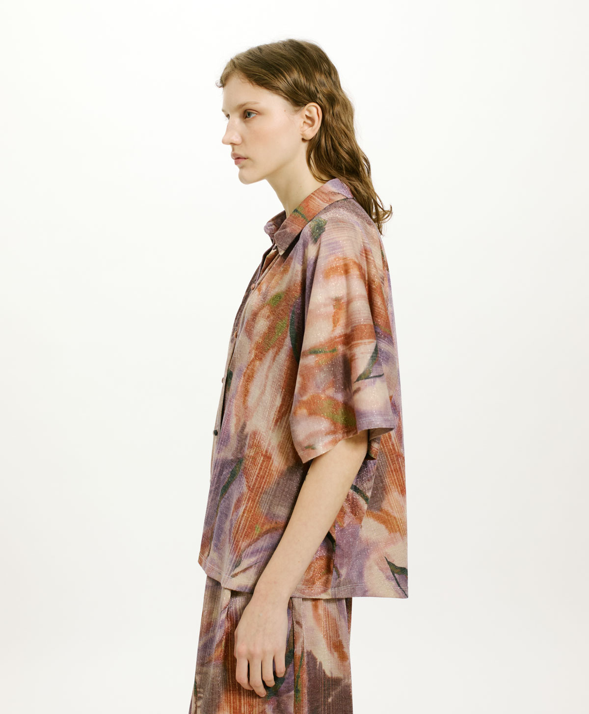 CHEMISIER BROOKLYN EN JERSEY LUREX IMPRIMÉ - MULTICOLORE - Momonì