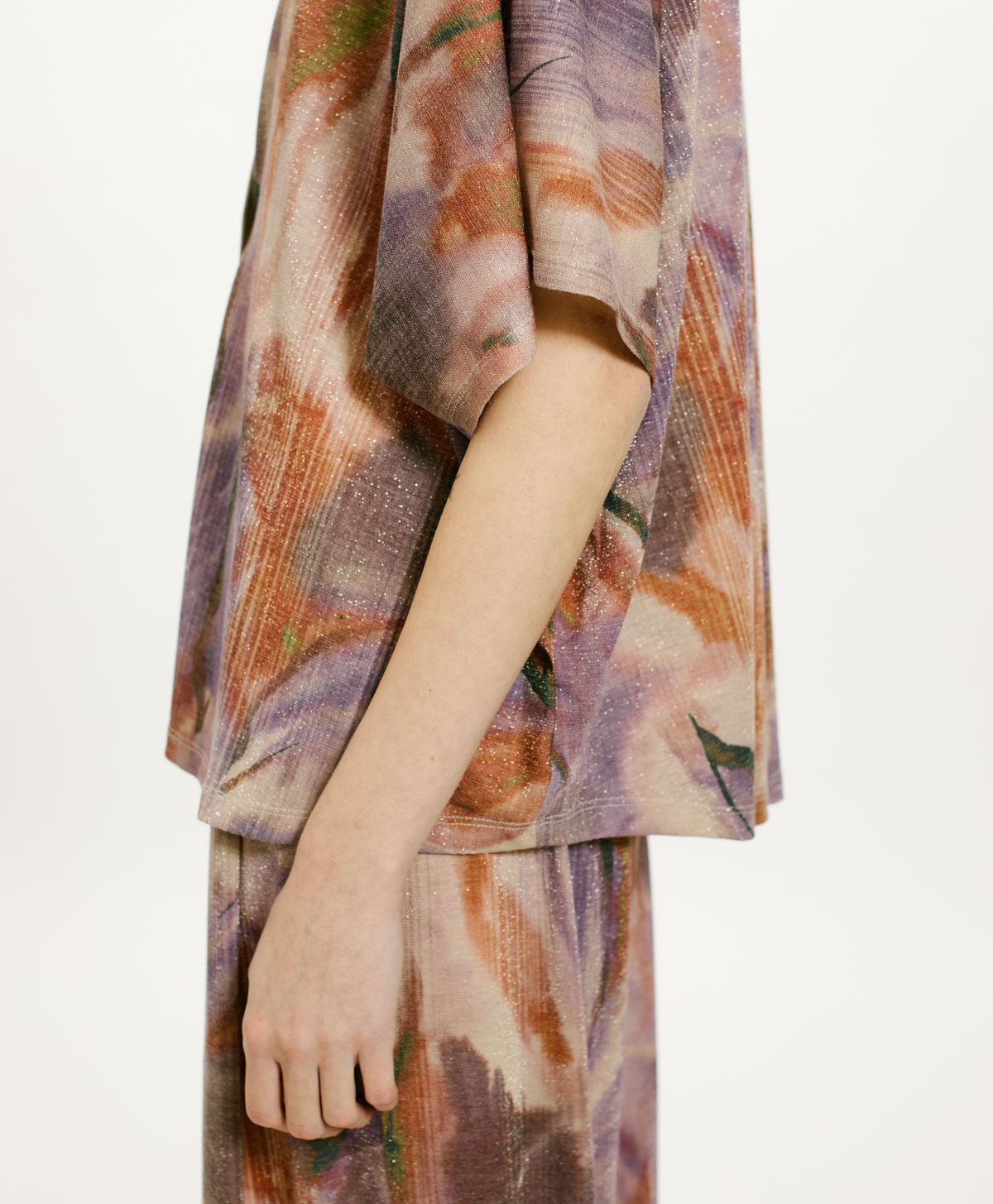CHEMISIER BROOKLYN EN JERSEY LUREX IMPRIMÉ - MULTICOLORE - Momonì