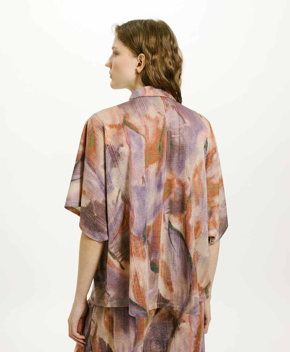 CHEMISIER BROOKLYN EN JERSEY LUREX IMPRIMÉ - MULTICOLORE - Momonì