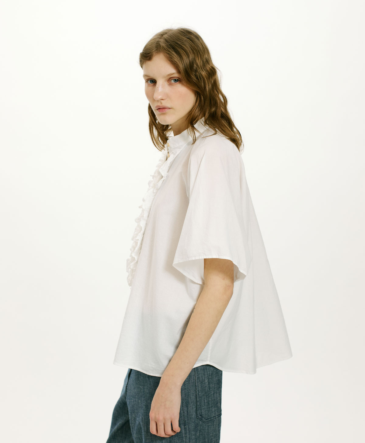 BERENICE SHIRT IN COTTON - CREAM - Momonì