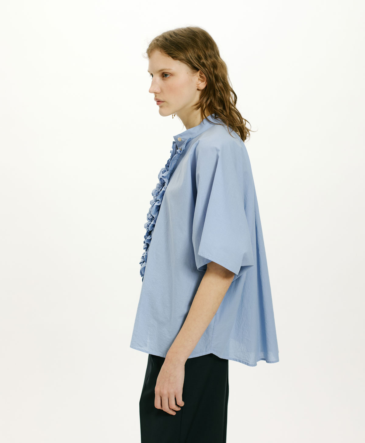 BERENICE SHIRT IN COTTON - SKY BLUE - Momonì