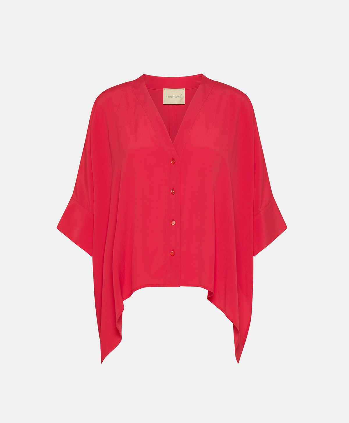 CAMICIA PAHA IN ACETATO SETA UNITO - ROSSO - Clothing - Momonì