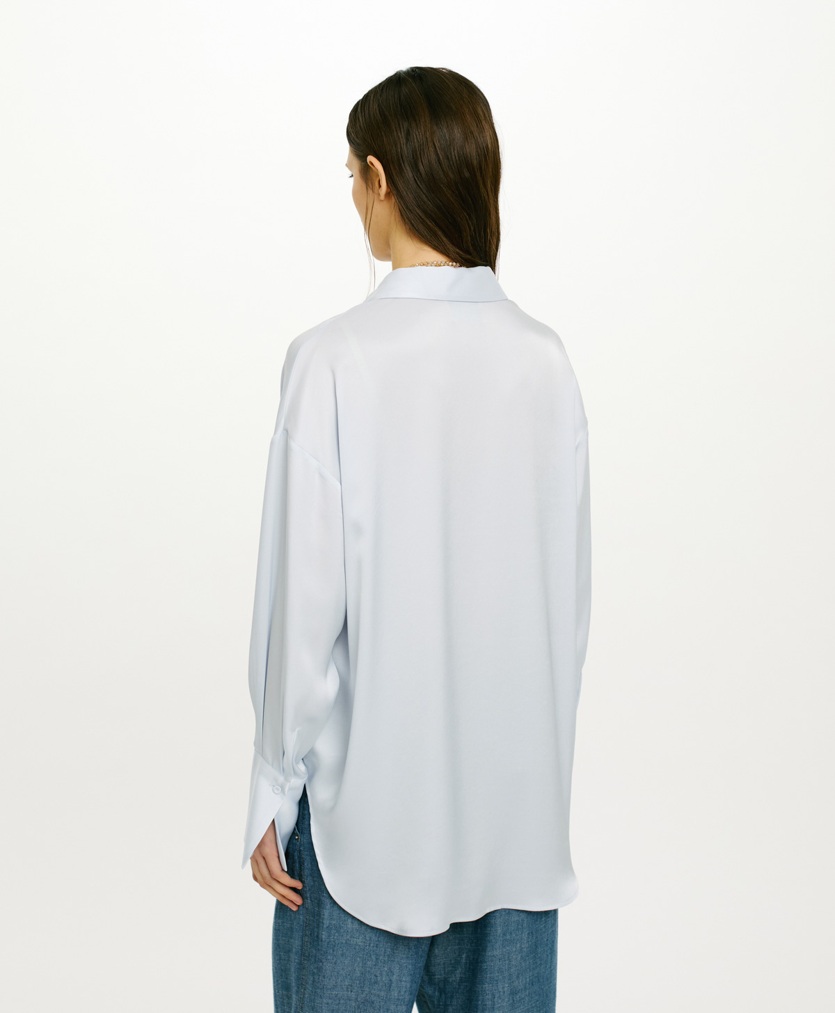TOLOSA SHIRT IN DOUBLE SATIN - ICELAND - Momonì