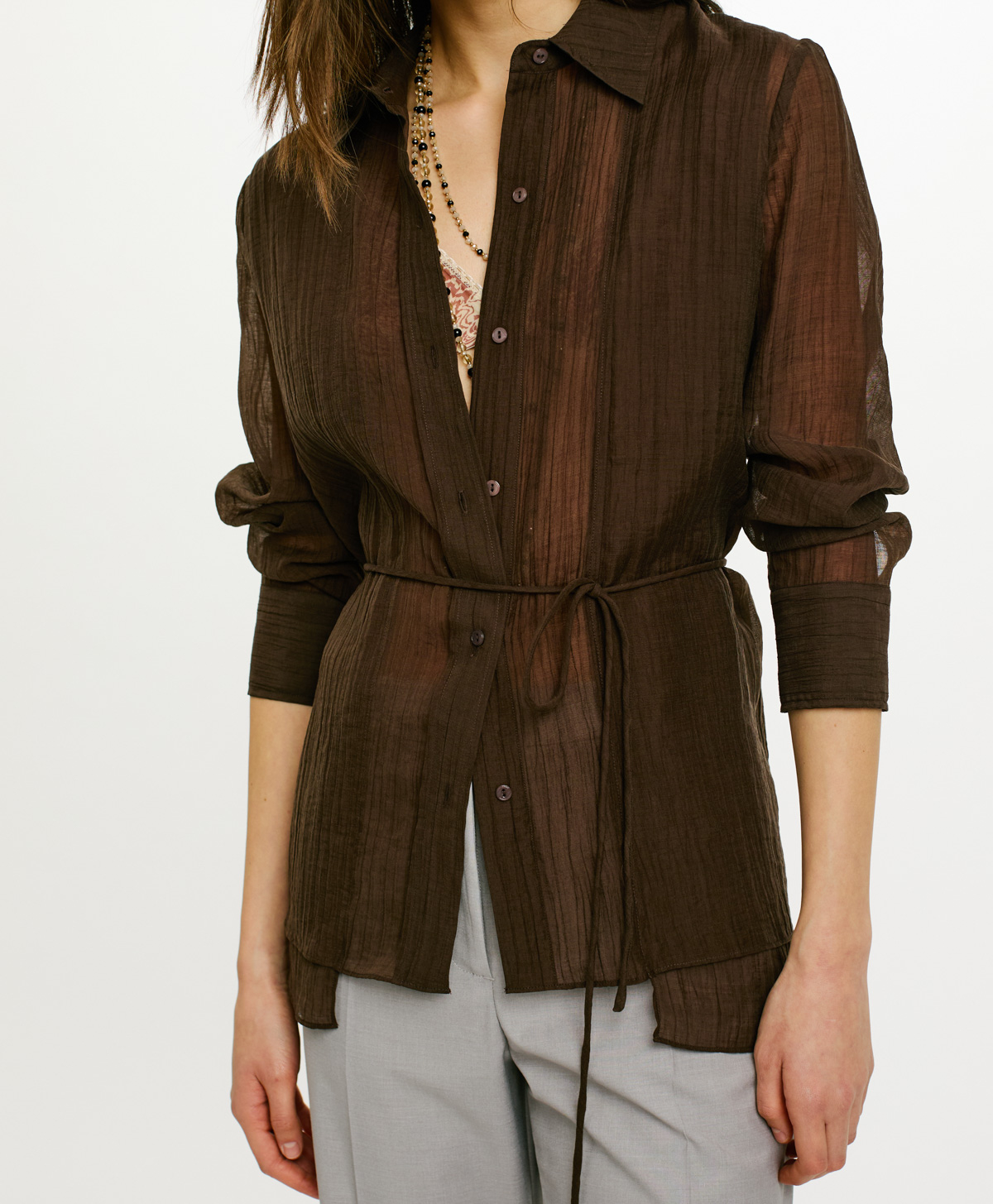 CAMICIA VALENCIA IN LYOCELL - FONDENTE - Momonì