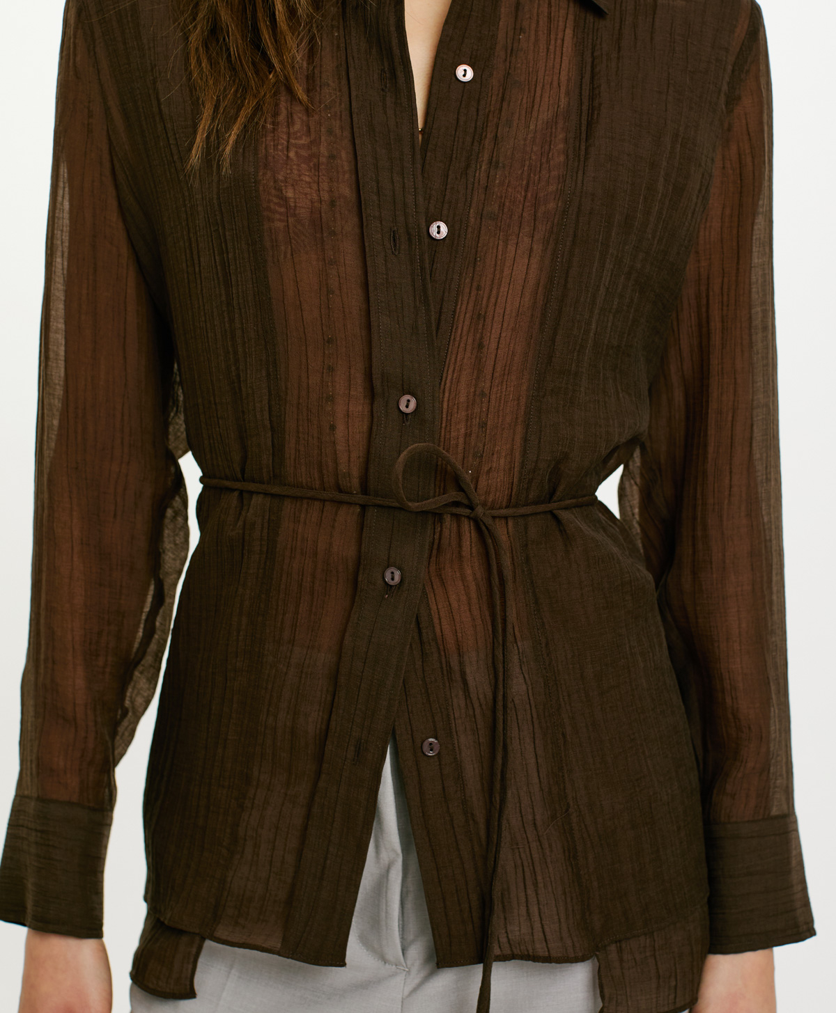 CAMICIA VALENCIA IN LYOCELL - FONDENTE - Momonì