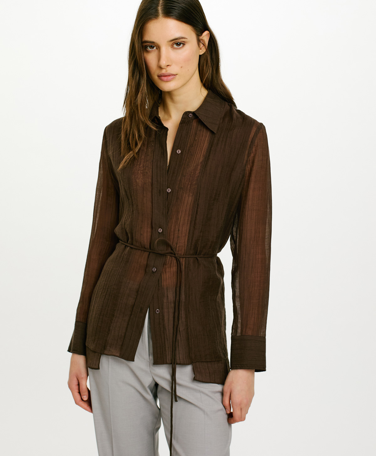 CAMICIA VALENCIA IN LYOCELL - FONDENTE - Momonì