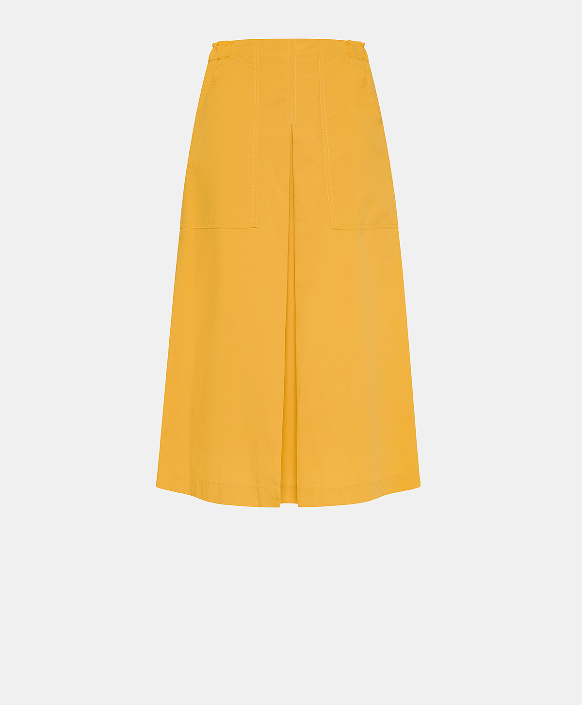 LANTANA SKIRT IN NON-STRETCH POPLIN - YELLOW - Clothing - Momonì