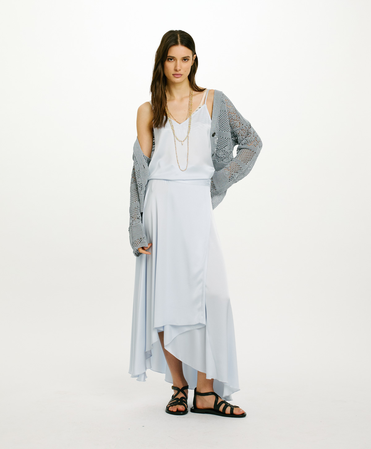 SIVIGLIA SKIRT IN DOUBLE SATIN - ICELAND - Clothing - Momonì