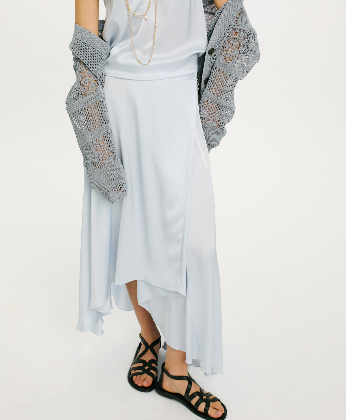 SIVIGLIA SKIRT IN DOUBLE SATIN - ICELAND - Momonì