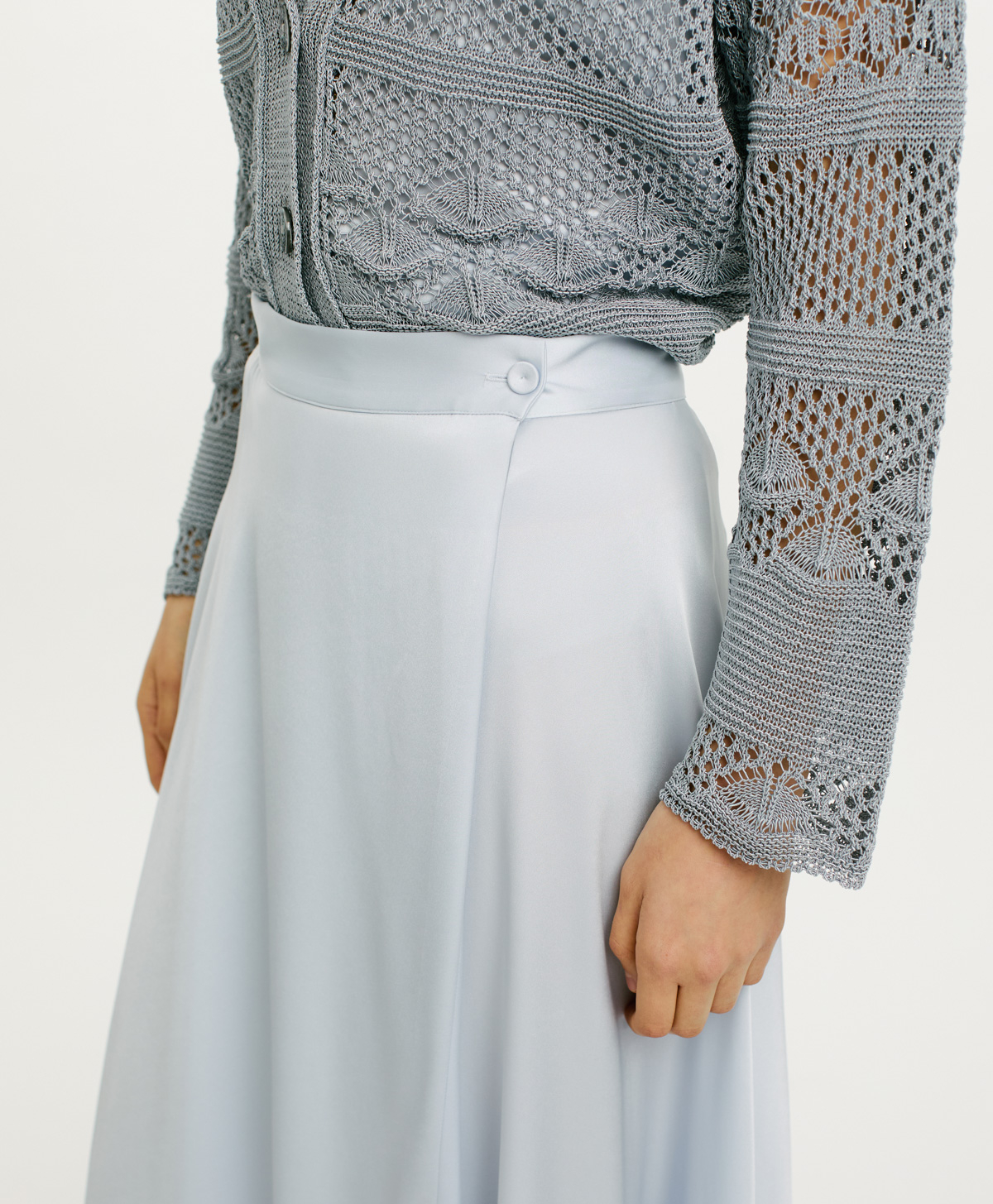SIVIGLIA SKIRT IN DOUBLE SATIN - ICELAND - Momonì