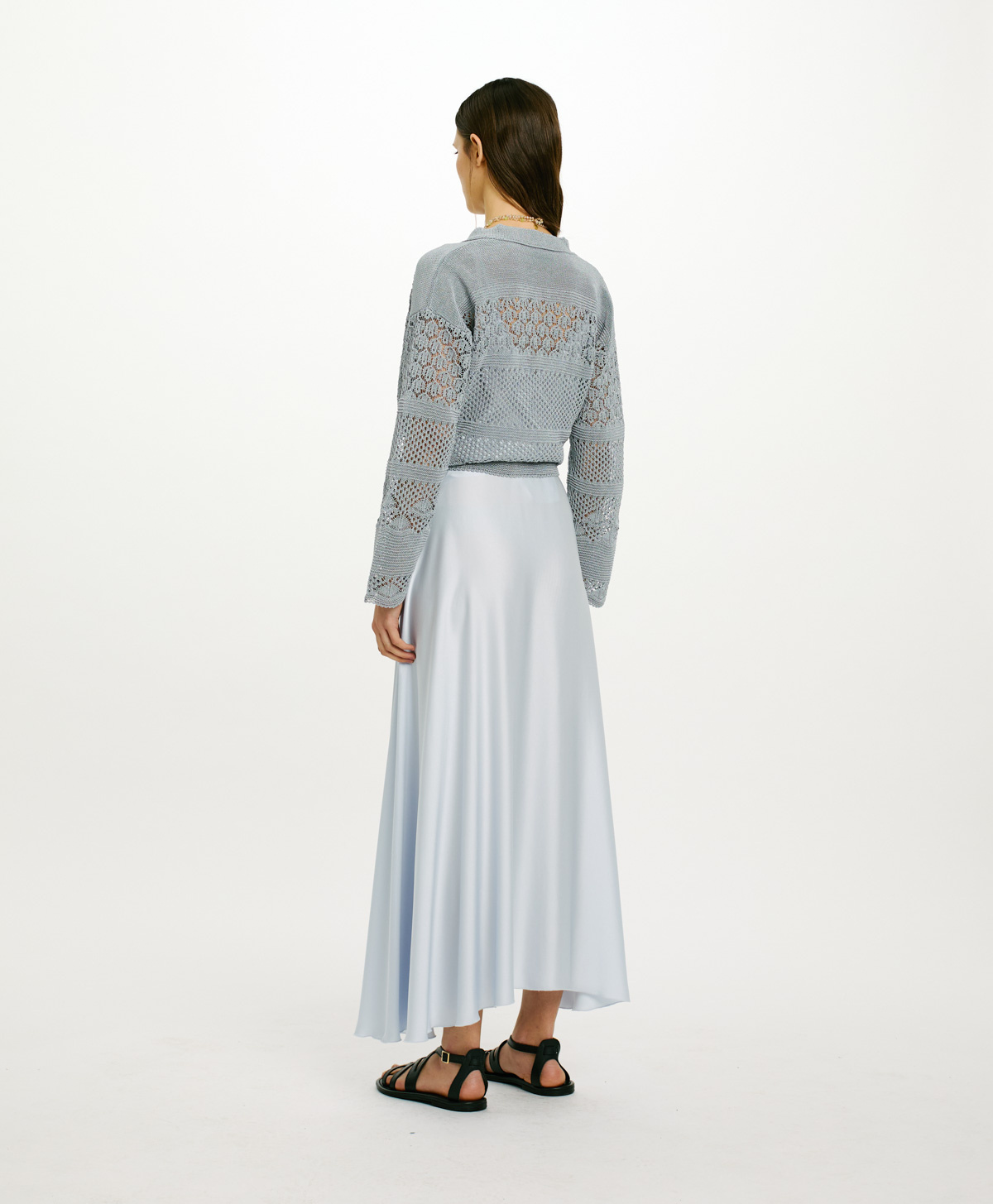 SIVIGLIA SKIRT IN DOUBLE SATIN - ICELAND - Momonì