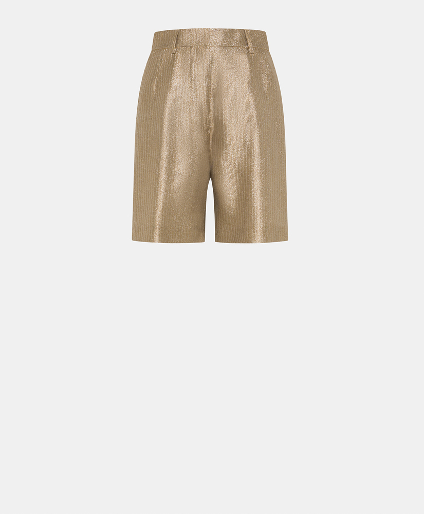 SHORTS PAO IN STUOIA LUREX - ORO/ARGENTO - Clothing - Momonì