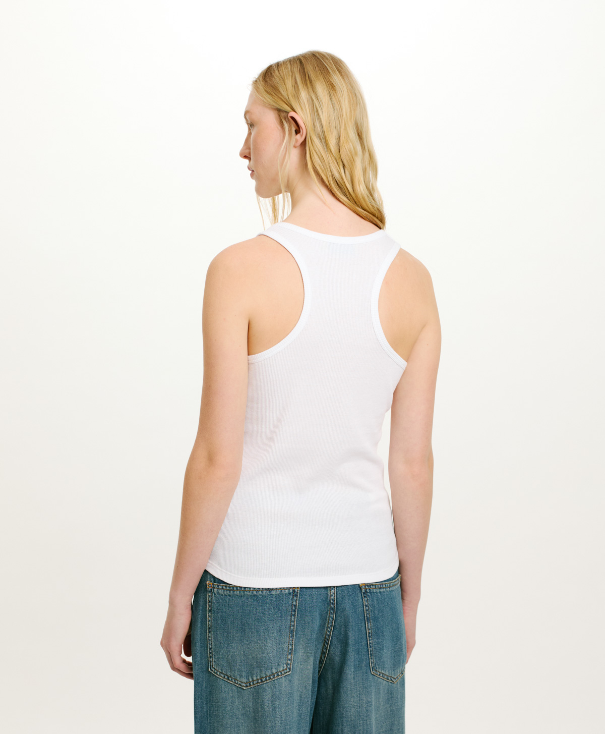 JUNEAU TOP EN JERSEY DE COTON - BLANC - Momonì