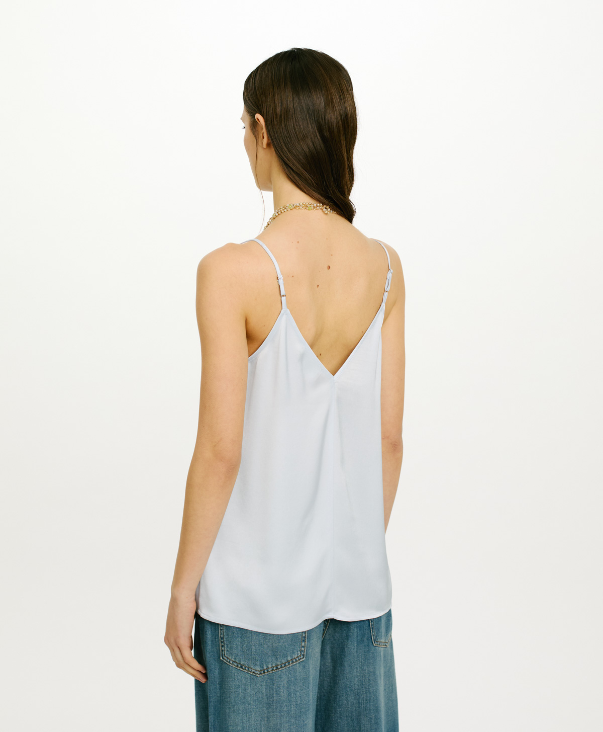 SOFIA TOP IN DOUBLE SATIN - ICELAND - Momonì